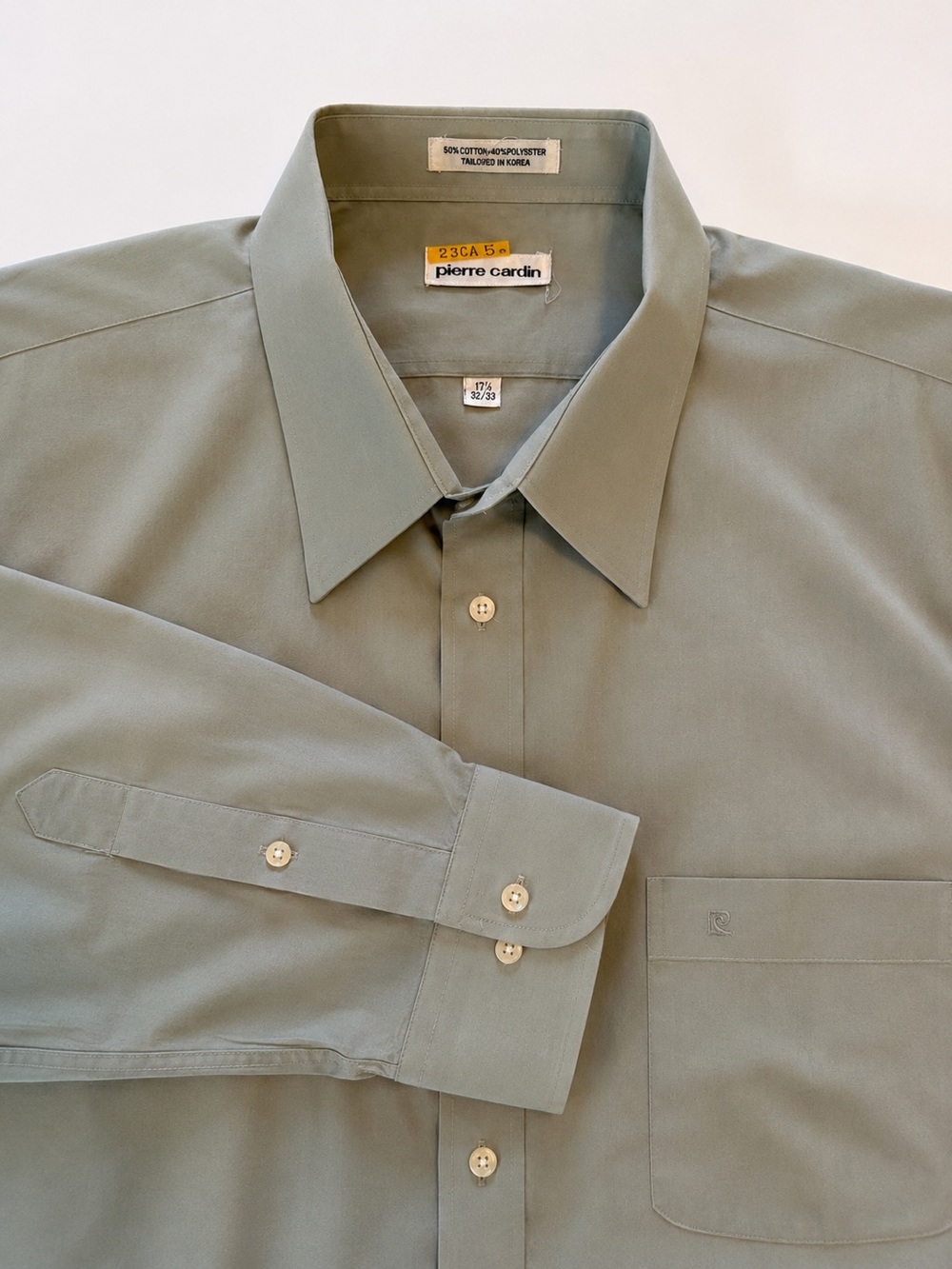 Pierre Cardin Dress Shirt – Men’s 17.5 / 32-33 – Cotton Blend Classic Fit